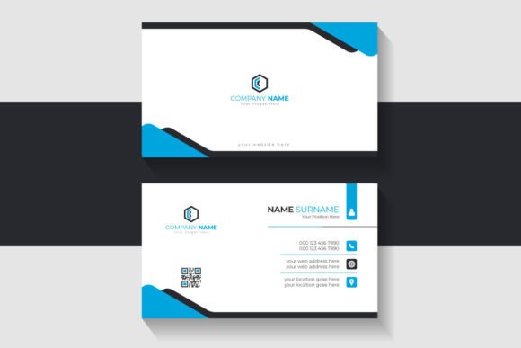 Blue and White Business Card Template: A Clean, Professional Design