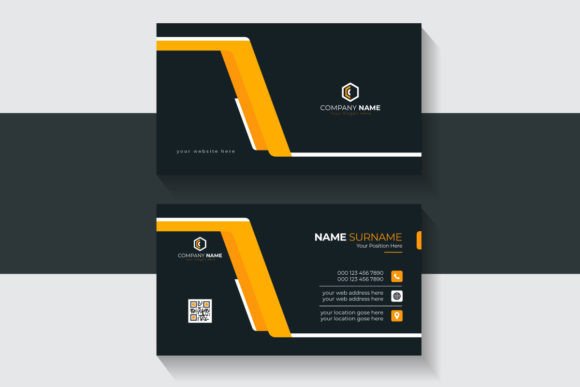 Creative and Modern Business Card: A Bold Yellow and Black Statement