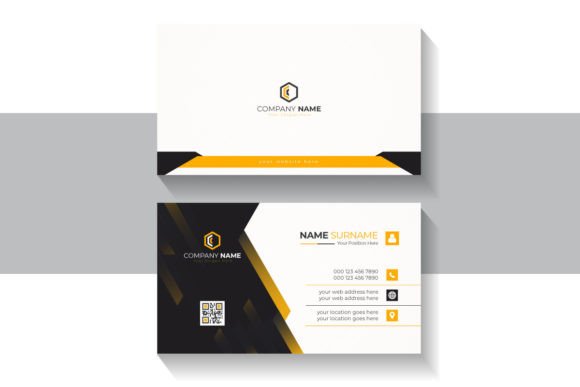 Dark and Orange Color Business Card: A Modern Template for Impact