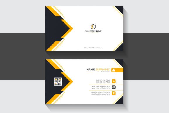 Dark and Orange Creative Business Card Design