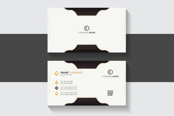 Elegant Luxury Business Card Template: Dark & Abstract Design