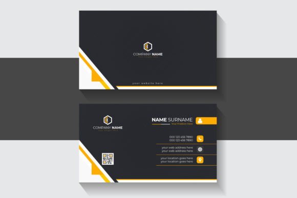 Orange Business Card Design Vector: Bold and Modern Templates