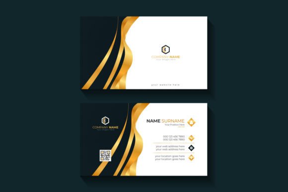 Refined Edge: Elegant Black Gold Business Cards