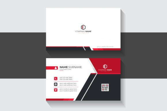 The Power of Red and Black: Crafting an Elegant Business Card